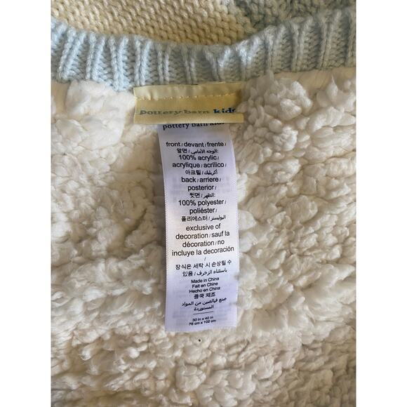 Pottery Barn Kids Heirloom Lion Stroller‎ Blanket and PBK Elephant 30" w x40" L - Picture 7 of 9